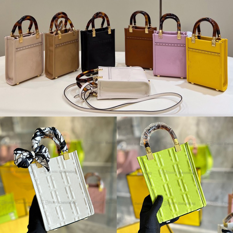 

Sunshine Shopper Mini bag Luxury fashion Brown leather Beach bags women's shoulder bag classic Crossbody Handbags totes, 28