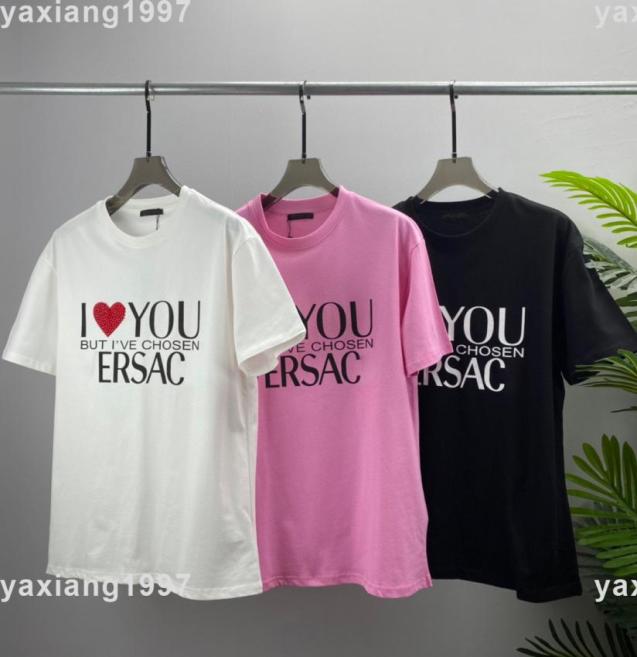 

2022ss spring and hoodie summer new Sweatshirts shirt high Jacket cotton printing short pants sleeve round neck panel TShirt Size6223578, Black