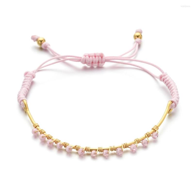 

Charm Bracelets Bohemian Boho Bracelet Ladies Friends Gift Stone For Women Pulseras Jewelry Adjustable Crystal Armband