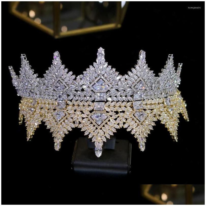 

Hair Clips Barrettes High Quality Crown Accessories Vintage Tiaras And Cz Luxury Crystal Wedding A00614 Drop Delivery Jewelry Hairj Dhaod
