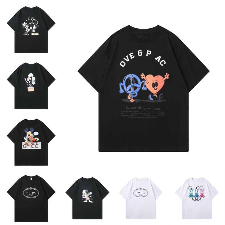 

Tshirts Designer T Shirt Man Tops Mens T Shirts for Clothes Men Fashion Woman Clothing Crew Neck Breathable Cotton Short Letter Print 3XL Oversized 20ss Black MV88