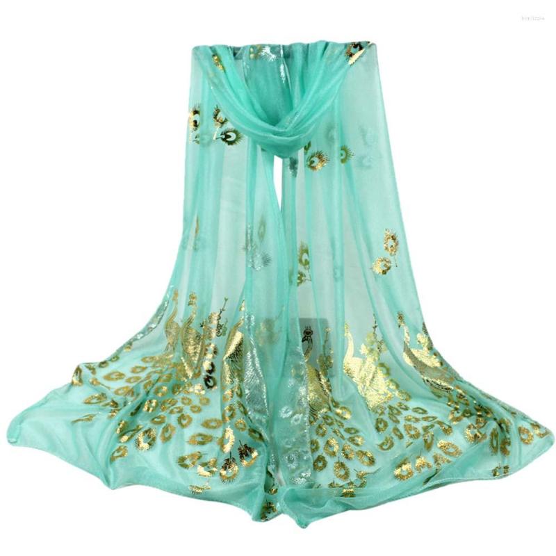 

Scarves Long Multi-color Peacock Soft Shawl Stole Wrap Flower Scarf Women Pashmina Lady Men Bandana Headshawl