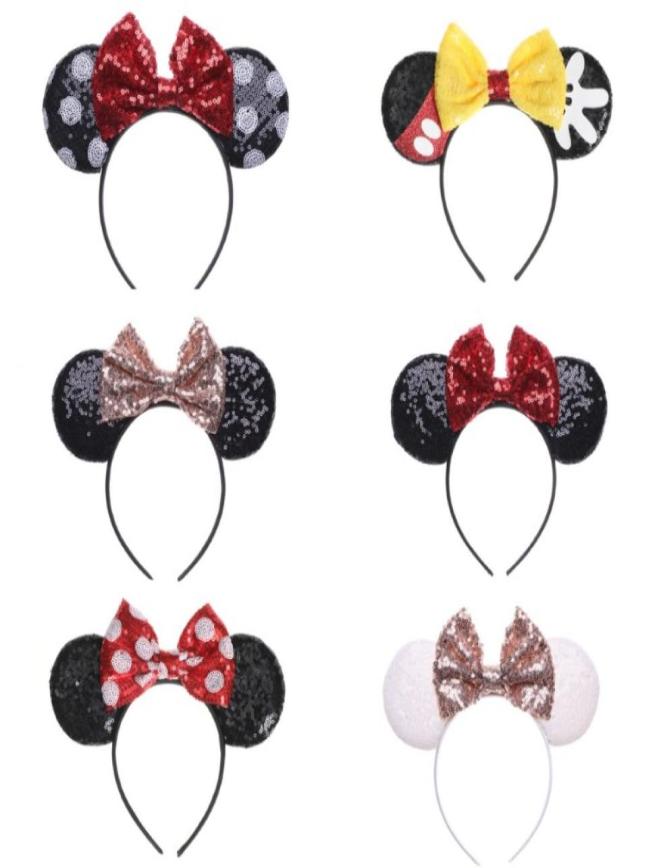 

2022 Popular Mouse Ears Headband Sequins Hair Bows Charactor For Women Festival Hairband Girls Hair Accessories Party6860918, Red