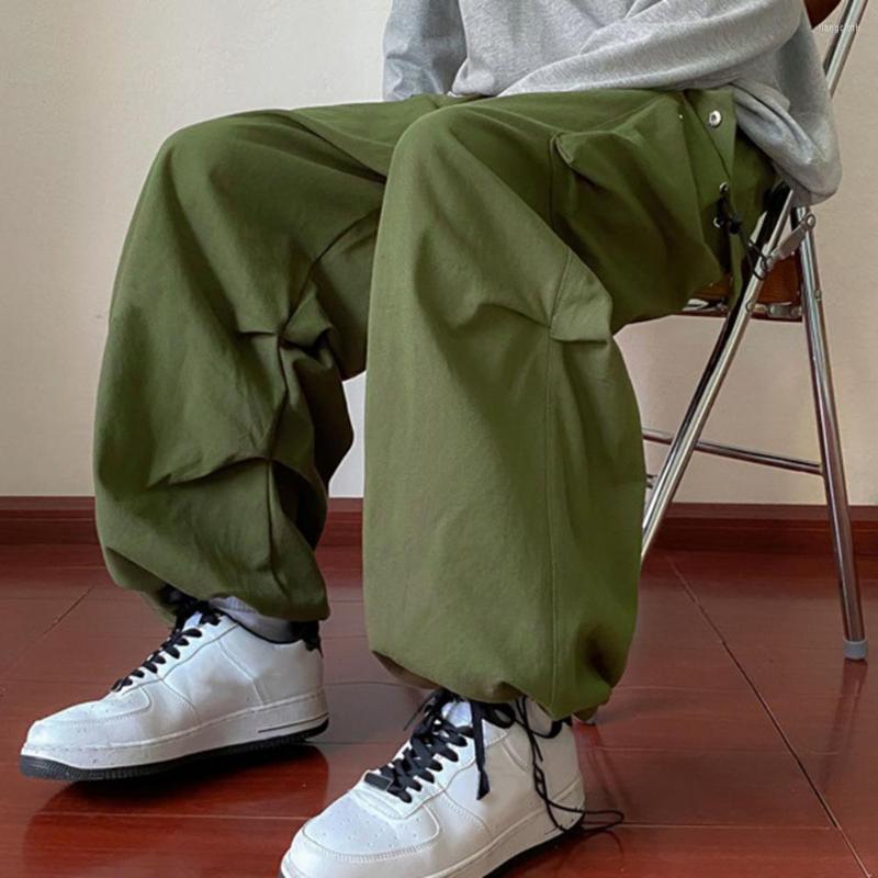 

Men' Pants Casual Cotton Blend Cargo Straight Solid Color Daily Wear, Black
