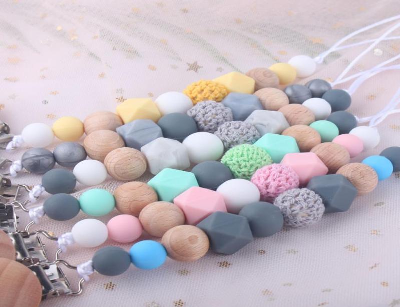 

DIY Baby Silicone Pacifier Clip Chain Holder Wood Beaded Soother Nipple Teether Dummy Strap5484230