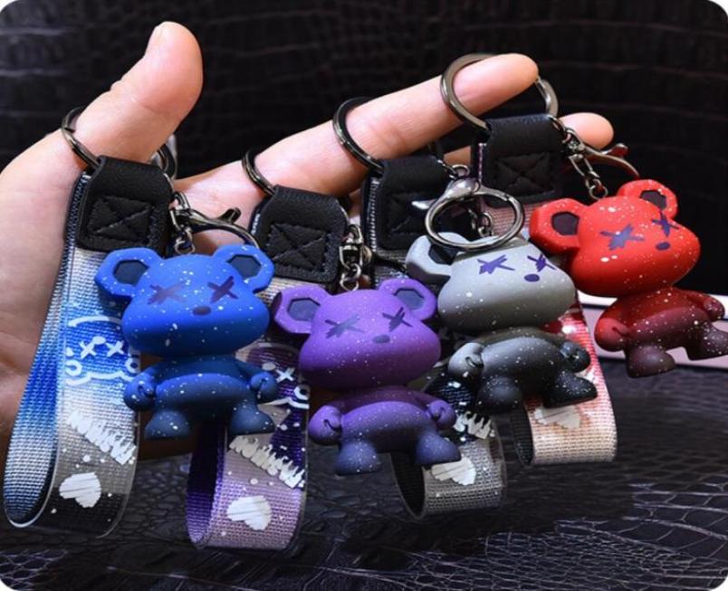 

Cute Resin Keychain Charm Colorful chameleon Bear Pendant For Women Bag Car KeyRing Mobile Phone Fine Jewelry Accessories Kids Gir4967133