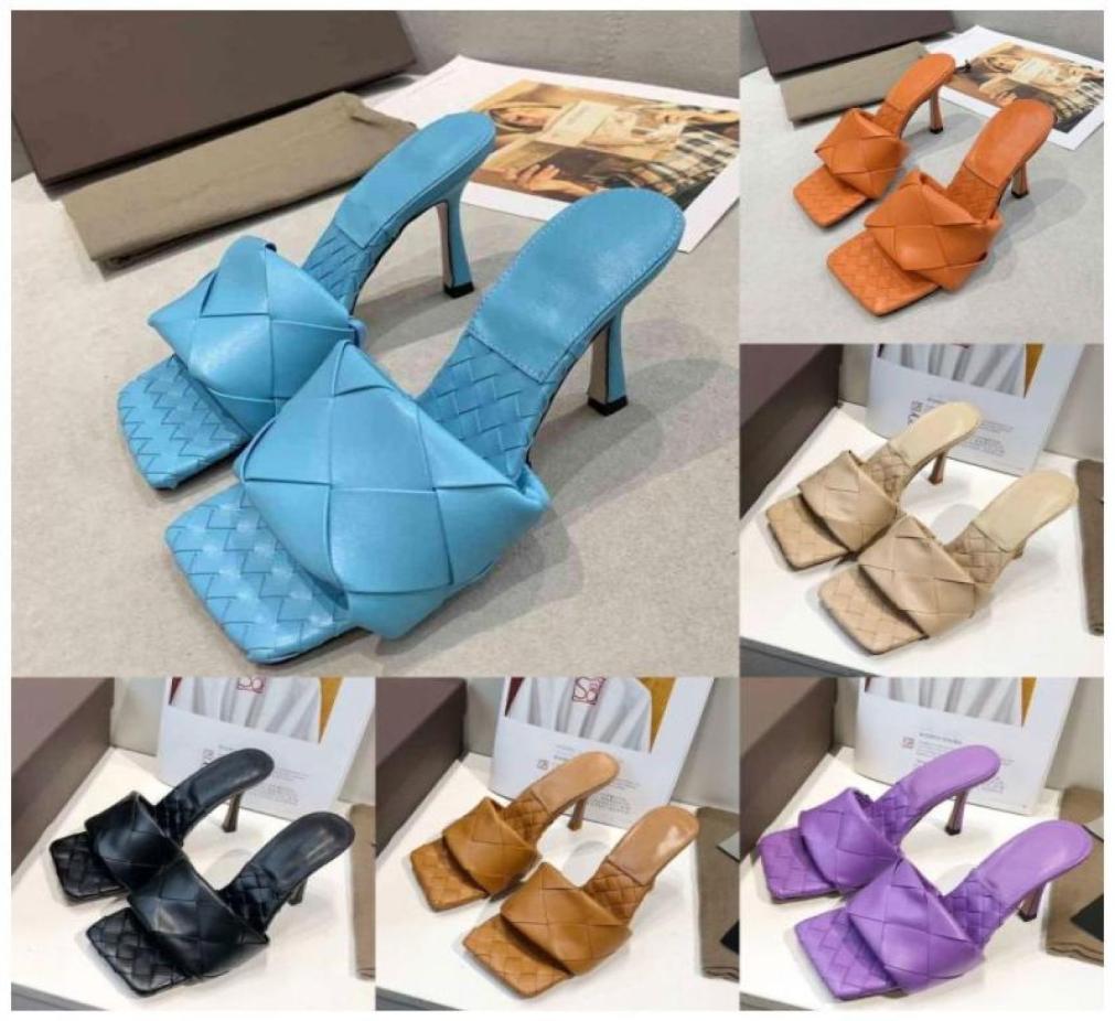 

2022 Sexy Flat slides Lido Sandals Sandal Woven women Beach Sandal Sole Slipper Wedding heel Dres High Quality Quilted leather Sli1277712, Dark brown