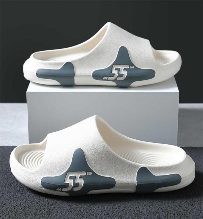 

Outside Slippers Summer Runway Shoes EVA Outdoor Men Couple Slides Soft Thick Sole Nonslip Pool Beach Sandals Indoor Bath 2112291618804, Grey