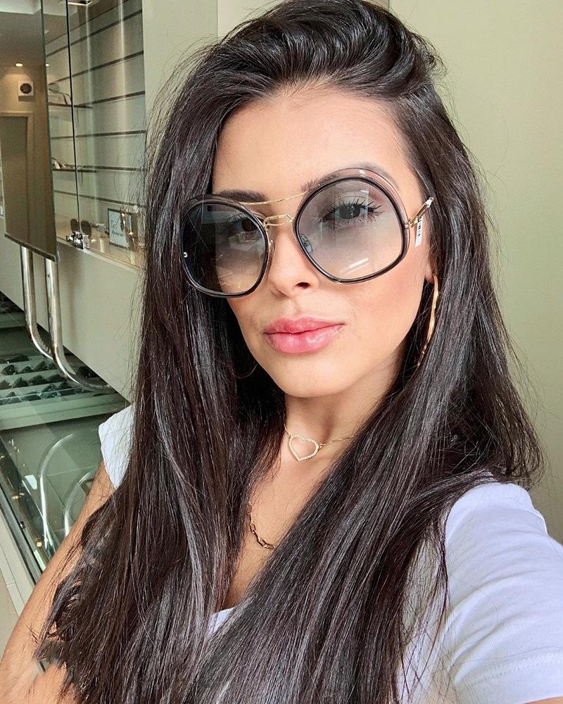 

Sunglasses Oval Hip Hop Retro Round Sun Shades Women Vintage Candy Glasses Men Clear Lens Double Beam Men's NXSunglasses