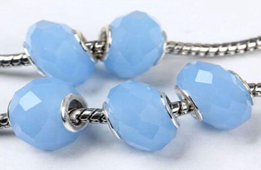 

50pcsLot Blue Jade Faceted Crystal Beads for Jewelry Making Loose Charms DIY Beads for Bracelet Whole in Bulk Low 6571700