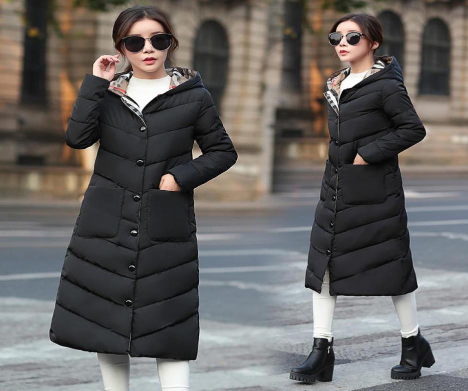

Winter Female Jacket Winter Coat Women Fake Fur Collar Warm Woman Parka Outerwear Down jacket Female Coat9360191, Black