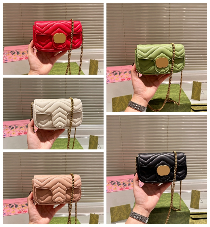 

womens fashion evening bags marmont Mini leather shoulder bag designer crossbody bag leather bag, Pink