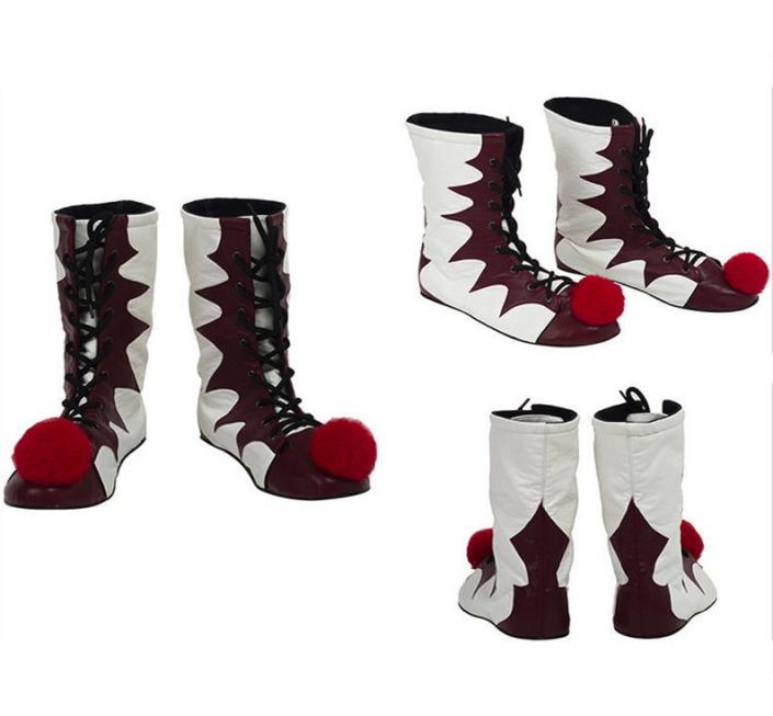 

Stephen Kings It Shoes Pennywise Clown Joker Cosplay Boots Halloween Costume4897647, Red