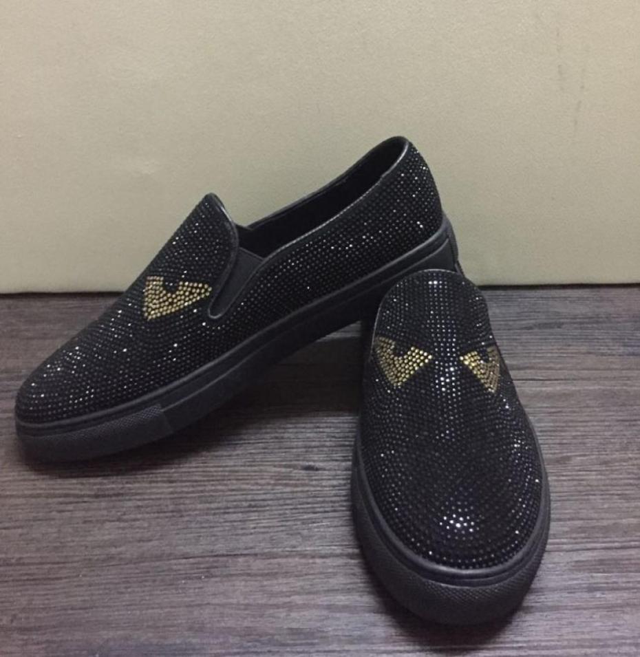 

NEW luxury Genuine Leather Men Slippers Superstar Casual Low Top Rivets Men Loafers Round Toe Flat Wedding dress Shoes size 38451999989, Black