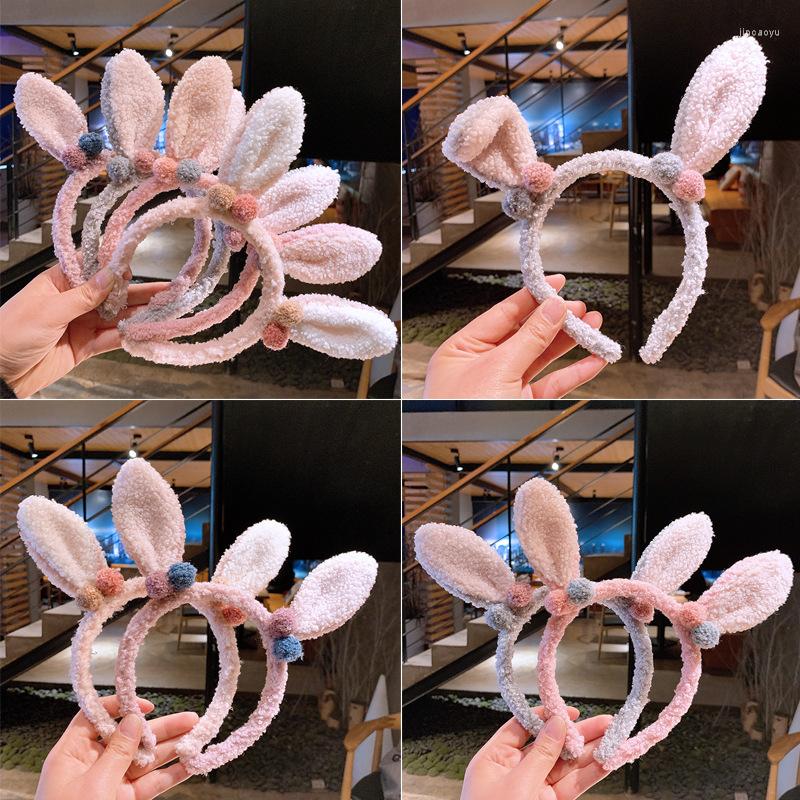 

Hair Accessories Boutique 12pcs Fashion Cute Pom Ears Hairbands Solid Animal Sticks Party Headwear Princess, Grey
