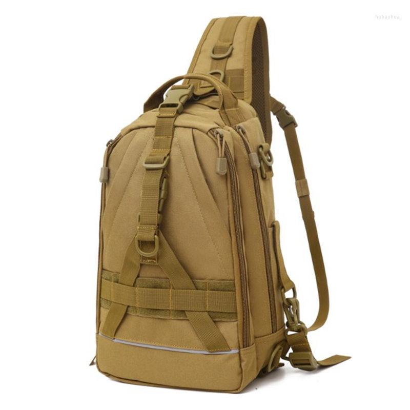 

Backpack Male Bag Tactical Hiking High Quality Waterproof 1000D Leisure Nylon Chest Military Camouflage Shoulder, Black