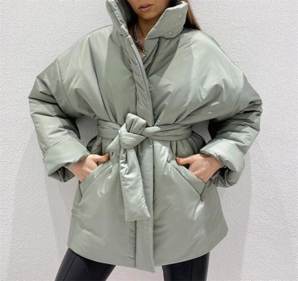 

WoMens Down Parkas CP Casual Collected Waisted Fashion Simple Coats Elegant Spring Stand Collar Cotton Jackets Female Ladies 220822610453, Green