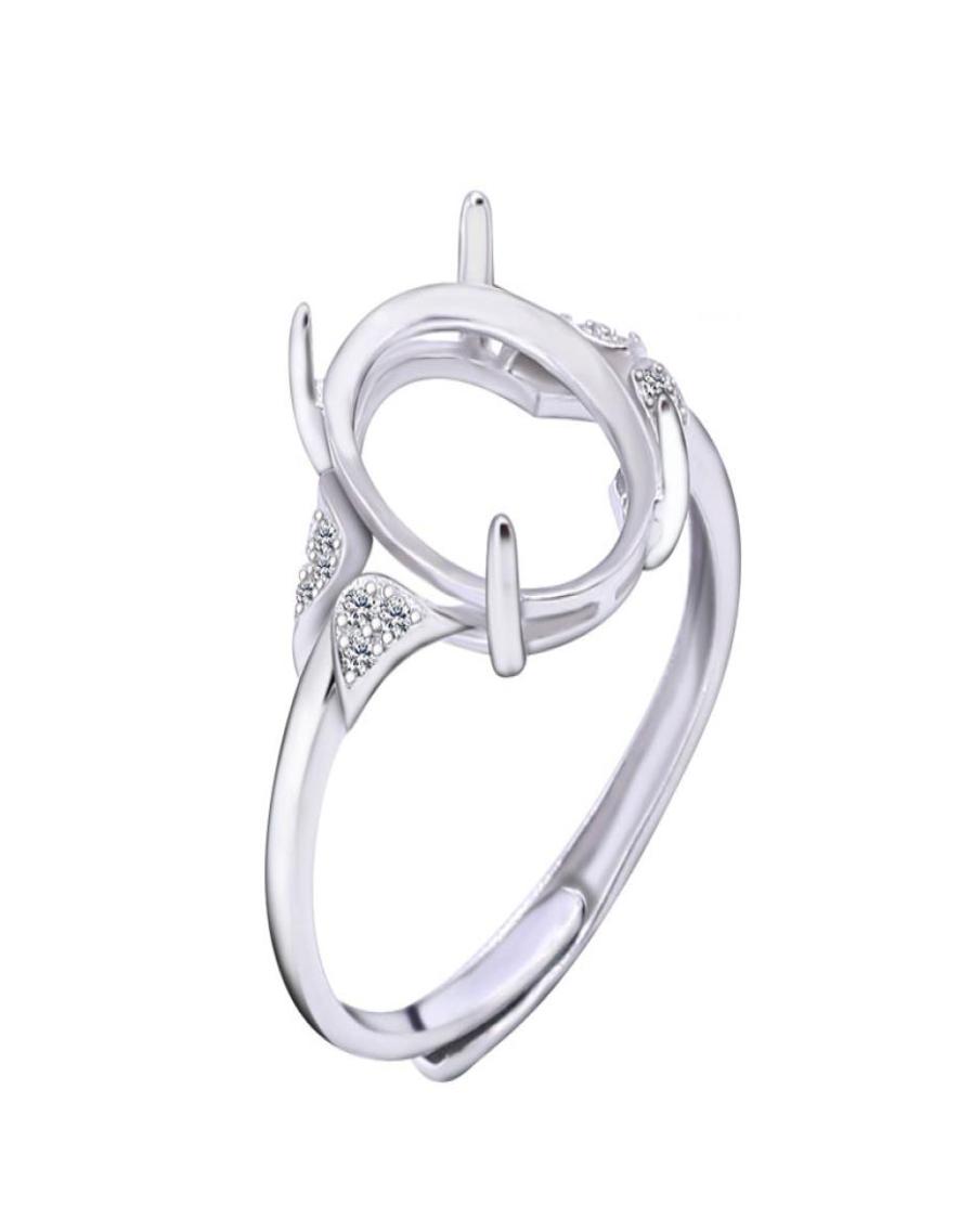 

Semi Mount Ring Settings For Big Oval Stone With Side CZ 6x8mm 10x14mm Solid 925 Sterling Silver Women Jewelry Bride Wedding Gifts5894250