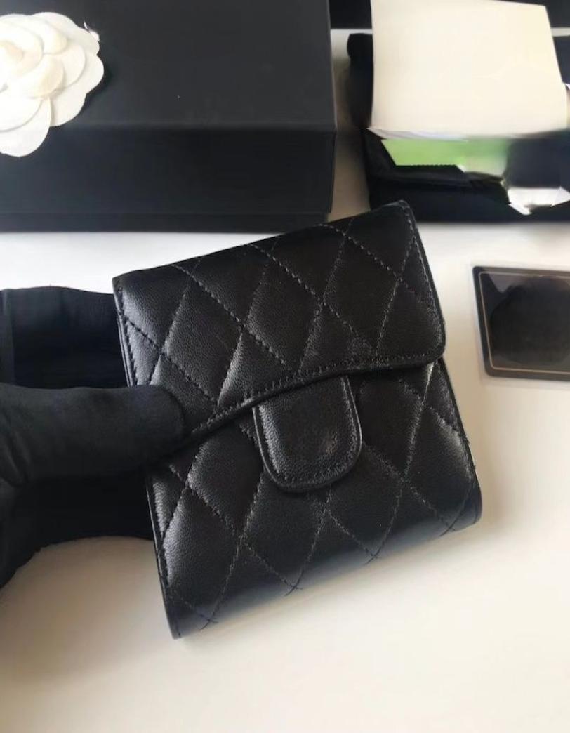 

5a cc wallet luxury designer wallets card holder credit women classic quilted bag fashion cowhide Flap pocket organizer purses Zer5368586, Red