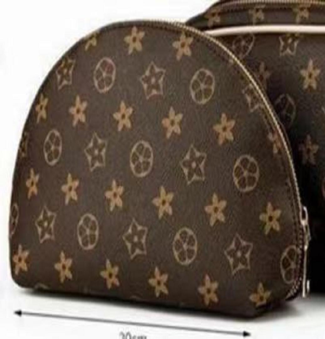 

s 4pcsset Women cosmetic bags famous makeup bag travel pouch make up handbags ladies cluch purses toiletry bao 4color Wallets 166867675, White