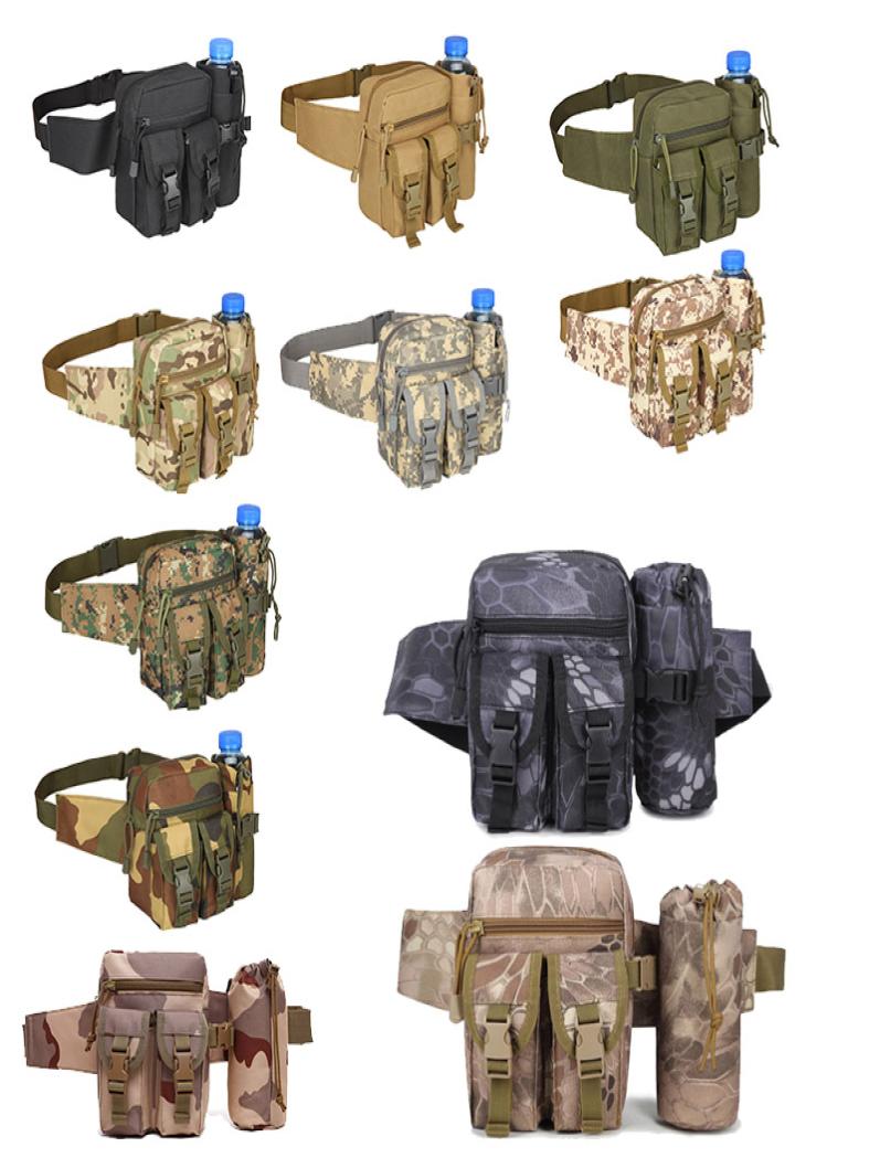

Outdoor Sports Tactical Camouflage Waist Bag Fanny Pack Hiking Versipack Running Waistpack NO114031682416, Multi-color