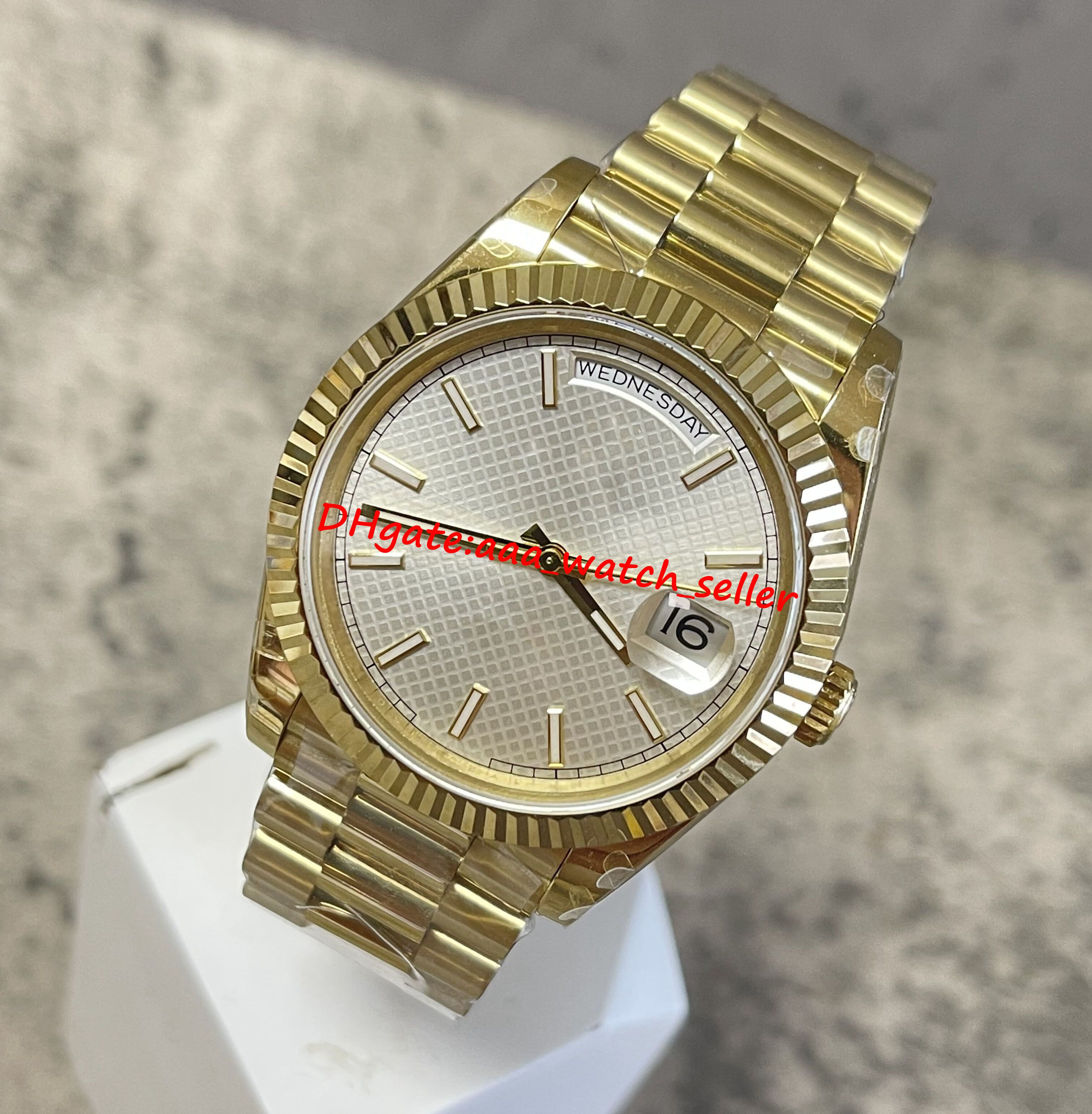 

8 colors BP factory luxury mens designer watches 40mm 228238 gold case fluted bezel mechanical automatic movement 2 end links president bracelet sport wristwatches, P8