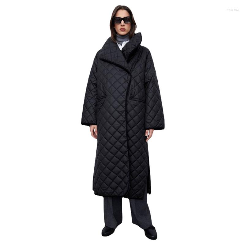 

Women' Down Simple Winter Cotton Coat Long Black Sleeve Cotton-padded Jacket Warm Thin Women