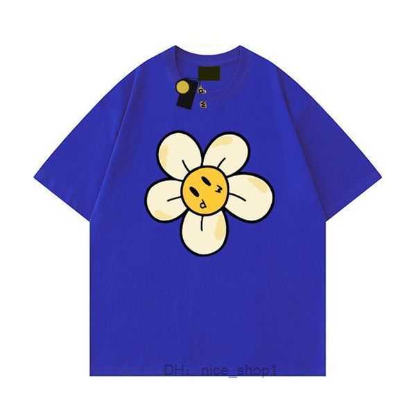 

Men's Designer Smile Face Quick-drying Women's Tee Tops Round Neck Floral Hat Small Yellow Printed Drews House Short 1 JF9S, 33