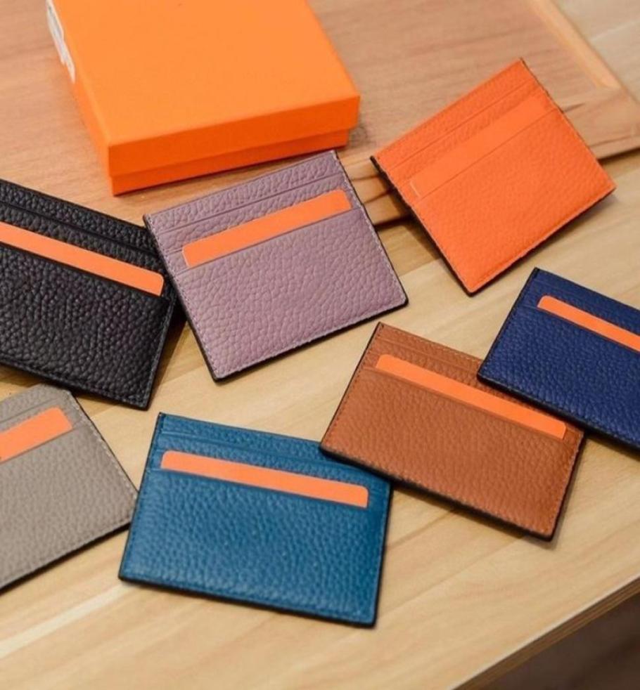

luxury Designer Card Holder Mini Wallet purse Fashion Womens men Purses Mens Credit Coin Mini Bag Charm leather 7 sites big capaci5796595, Brown