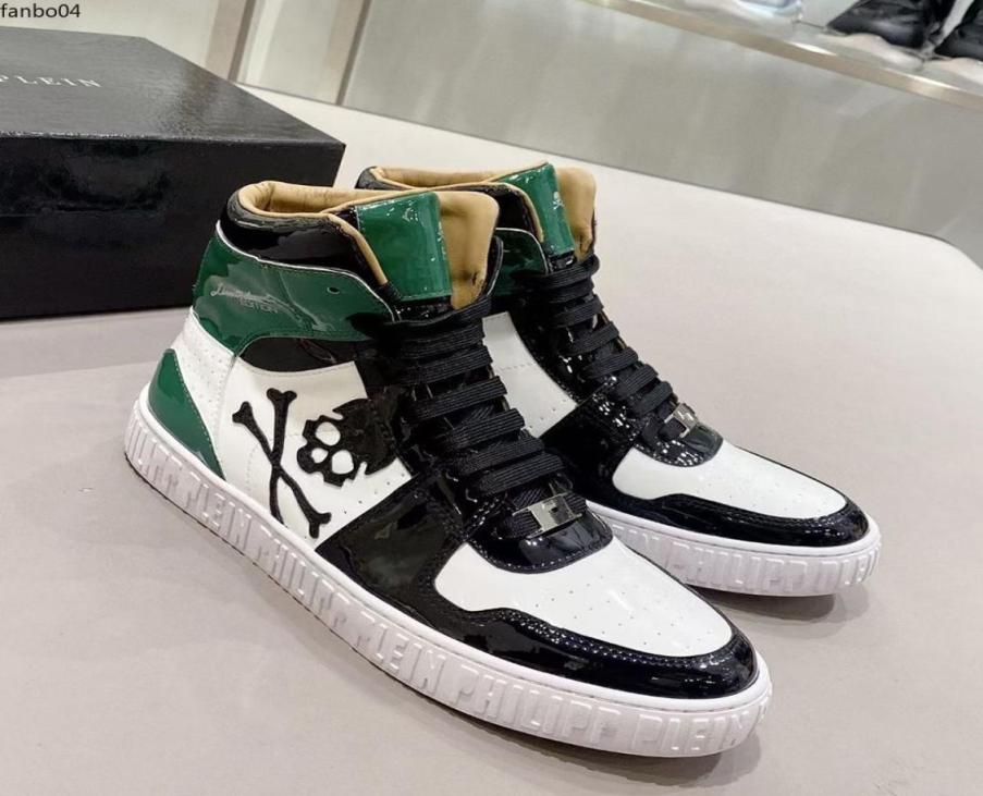

Top quality luxury designer shoes men casual Shoe white bone block personality design mk0027958244335, Black