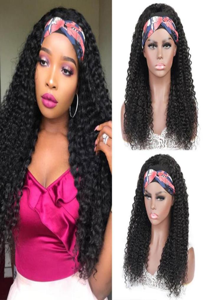 

Ishow Human Hair Wigs With Headbands No Glue Easy to Install Body Straight Water Headband Wig Loose Deep Curly None Lace Wigs for 8262510, Blonde