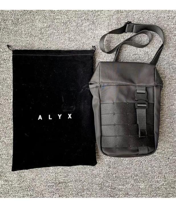 

Waist Bags High Street Hip Hop Alyx Men Women Functional Tactical Handbags Metal Button Canvas Bag 1017 9SM7896412, Sky blue