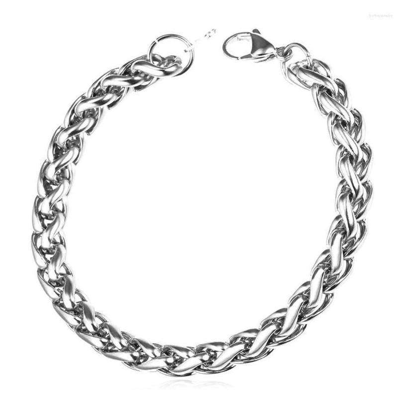 

Chain Link Bracelets Collare Twisted Bracelet Stainless Steel Men Jewelry Gold/Black Color Wholesale Hiphop H215 Drop Delivery Dhqlh