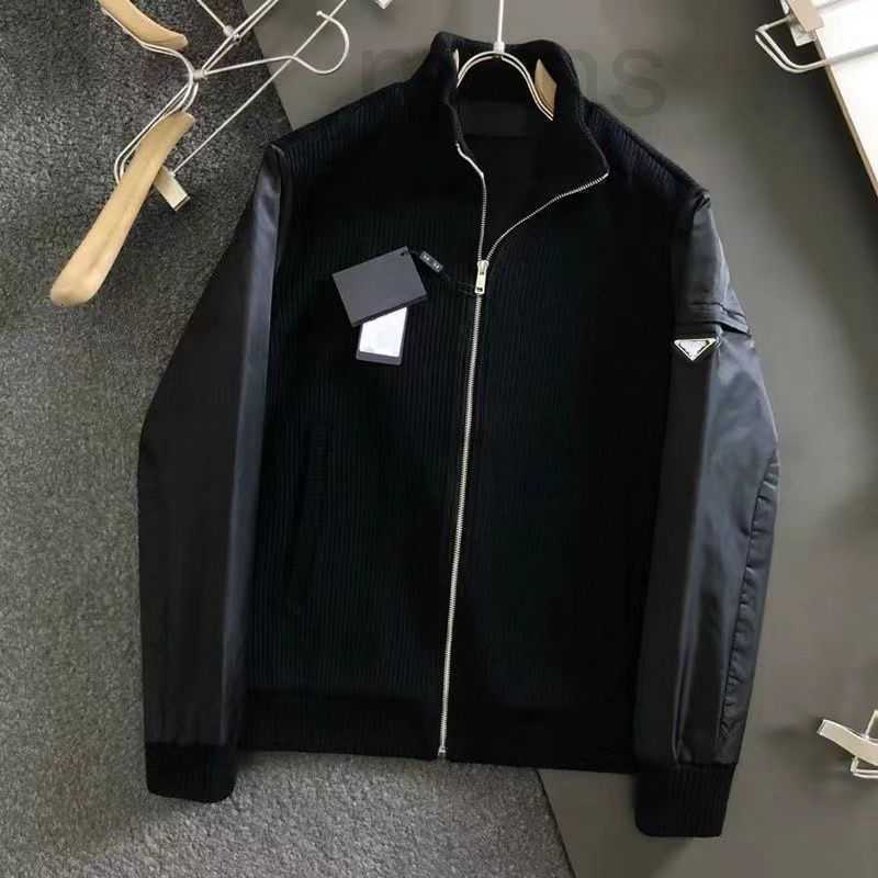 

Men's Jackets designer mens zipper jacket jackets autumn winter stitching cardigan men women knitted breathable coats D5YN, Black