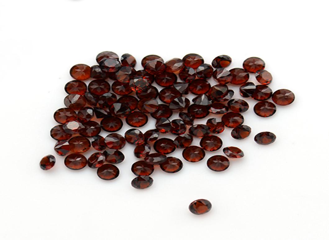 

500pcsLot Machine Cut Facet Round 082mm Loose Gemstone Chinese Natural Garnet For Jewelry Making5068188