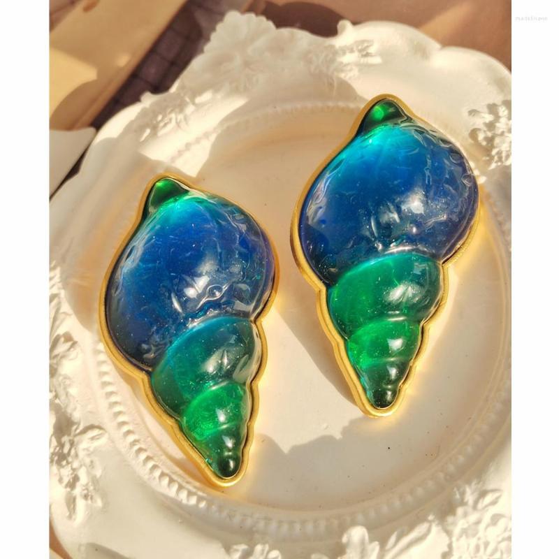 

Stud Earrings Transparent Resin Conch For Women Girls Jewelry 2023 Travel Gifts