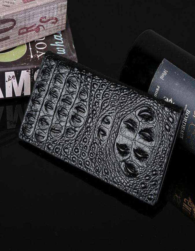 

Mens Purse Fashion Hard Version Zero Bag Money Clip Luxury Crocodile Multi Card Wallet7578871