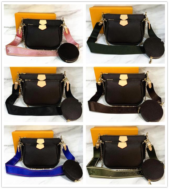 

Designers bags Genuine Leather Women 3pcs Accessories Handbag Cross body Purse Messenger Handbags Flowers Shoulder bag crossbody T1190293, Brown