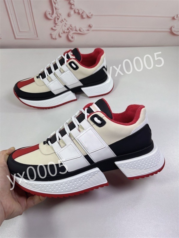 

New Hot Designer flat sneaker trainer casual shoes leather white letter overlays fashion platform mens womens low sneakers, 03