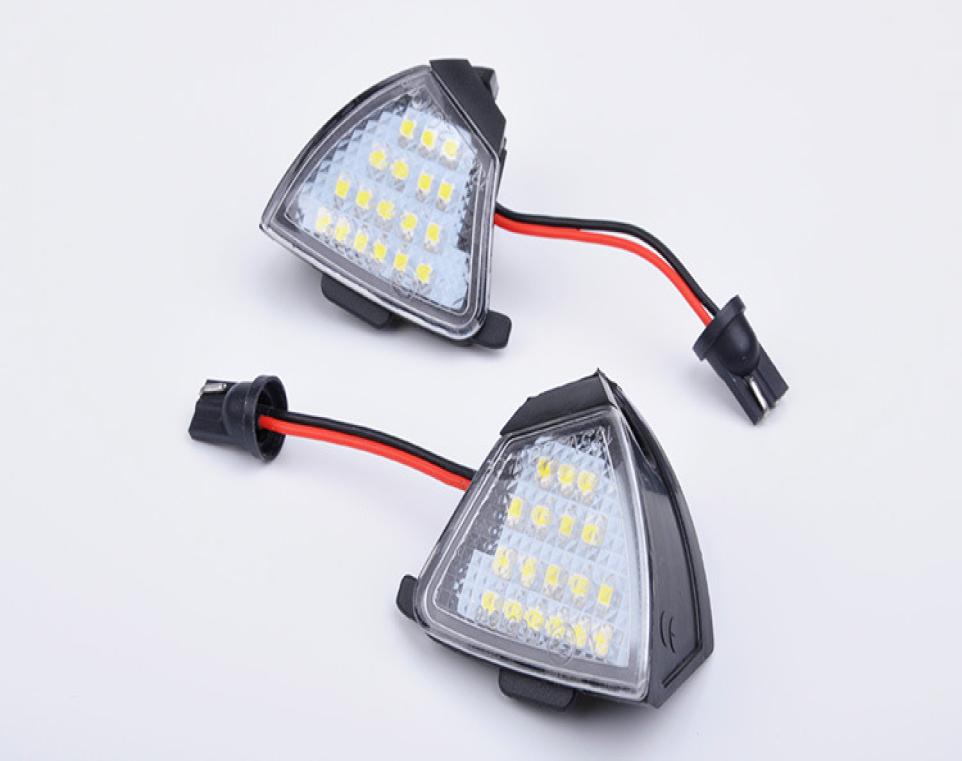 

For Golf 5 Passat Jetta EOS Rearview Mirror Light Error Puddle Lamp 18LED Under Side High Quality 2Pcslot5072583