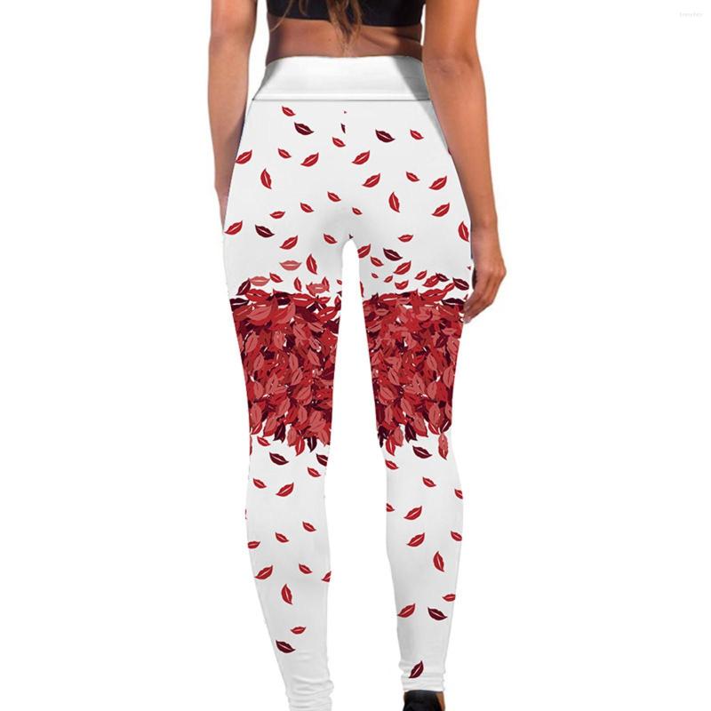 

Active Pants Leggings Cropped Yoga For Women Flare Breathable Women's Fashion Hip Exercise Printing Lifting Red, Green