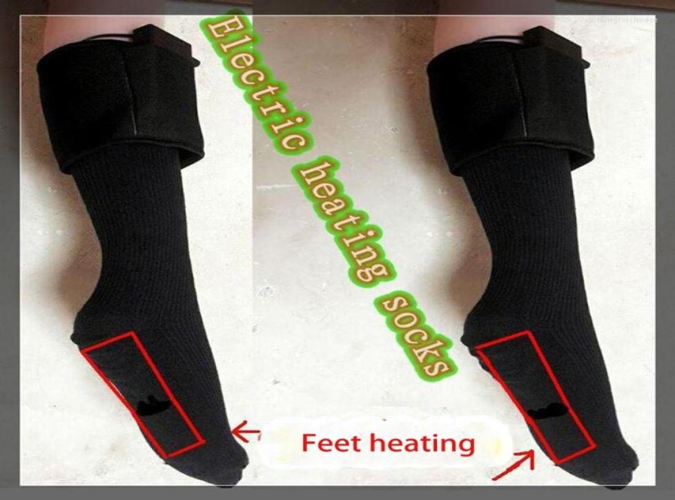

Men039s Socks 1 Pair Electric Battery Operated Heated Unisex Heating Outdoor Cycling Stockings Thermal Winter Warm Foot Drop9554780, Black
