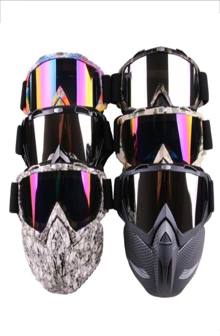 

Men Women Ski Snowboard Snowmobile Goggles Snow Winter Windproof Skiing Glasses Motocross Sunglasses With Face Mask7321278, Multi