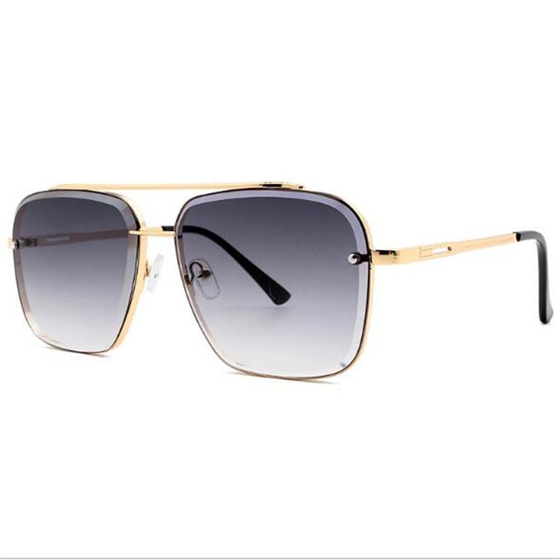 

Sunglasses Retro Metal Square Men's And Women's Double-beam Glasses Designer Brand Sunshade Mirror Wholesale