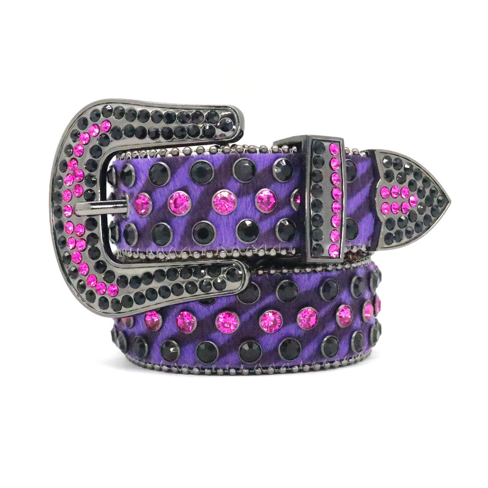 

2023 Classical bb belt for men womens belts inlaid with a variety of rhinestones horse fur striped, Customize