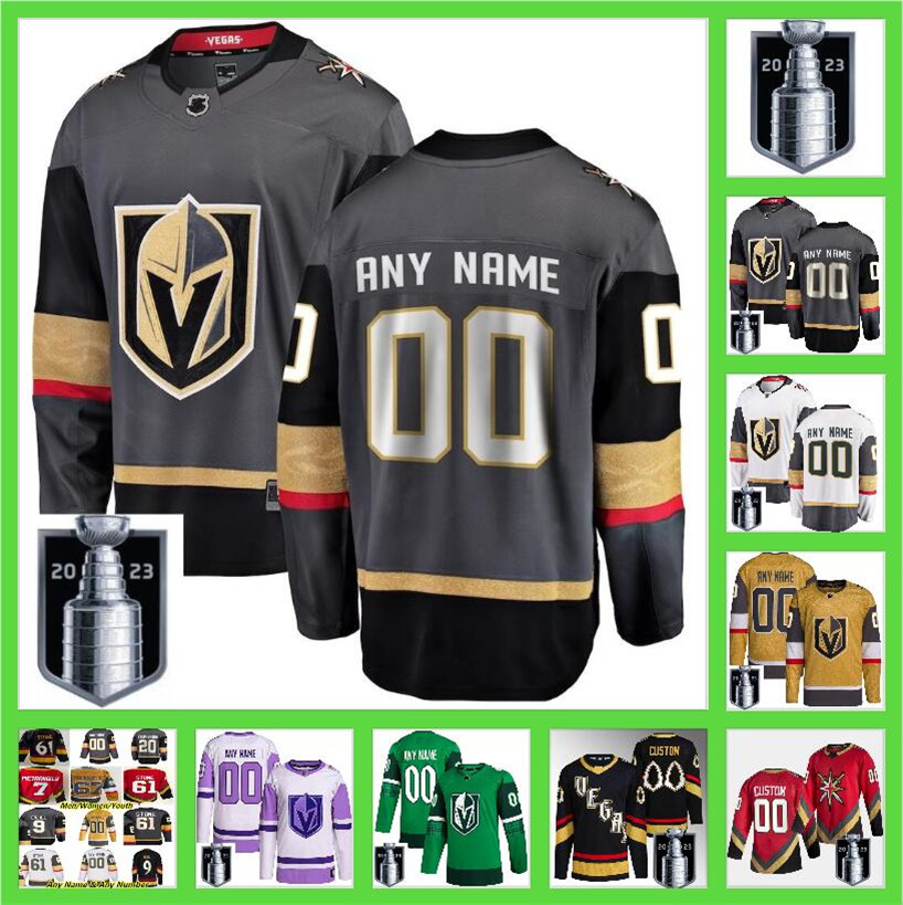 

2023 Stanley Cup Jerseys Custom Vegas Golden Knights Hockey NHLGr Jack Eichel Mark Stone William Karlsson Alex Pietrangelo Jonathan Marchessault Shea Theodore, Color
