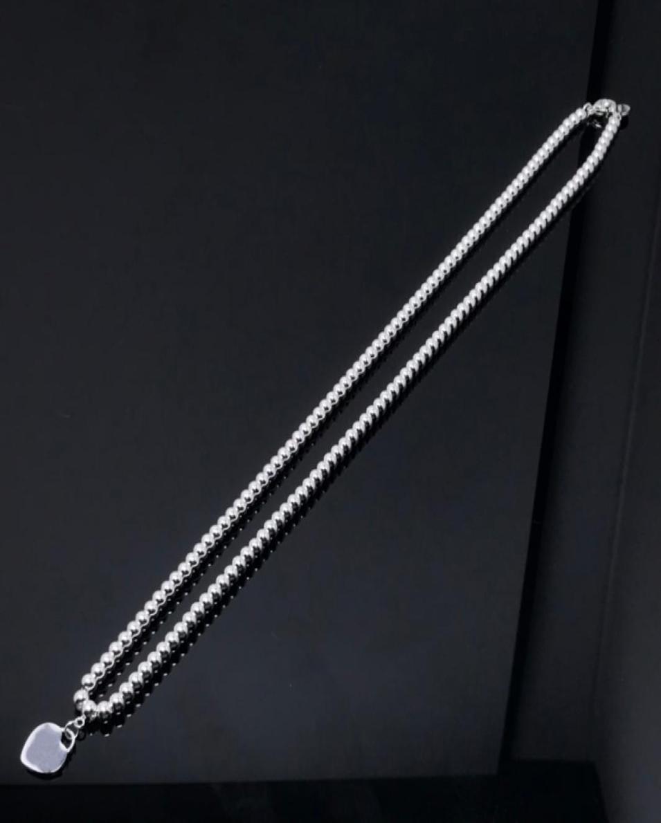

Women Luxury Necklace Love Bracelet Designer Jewelry Fashion Circle 925 Silver Bracelets Heart Pendant Necklaces Chains Link Weddi1912492, White