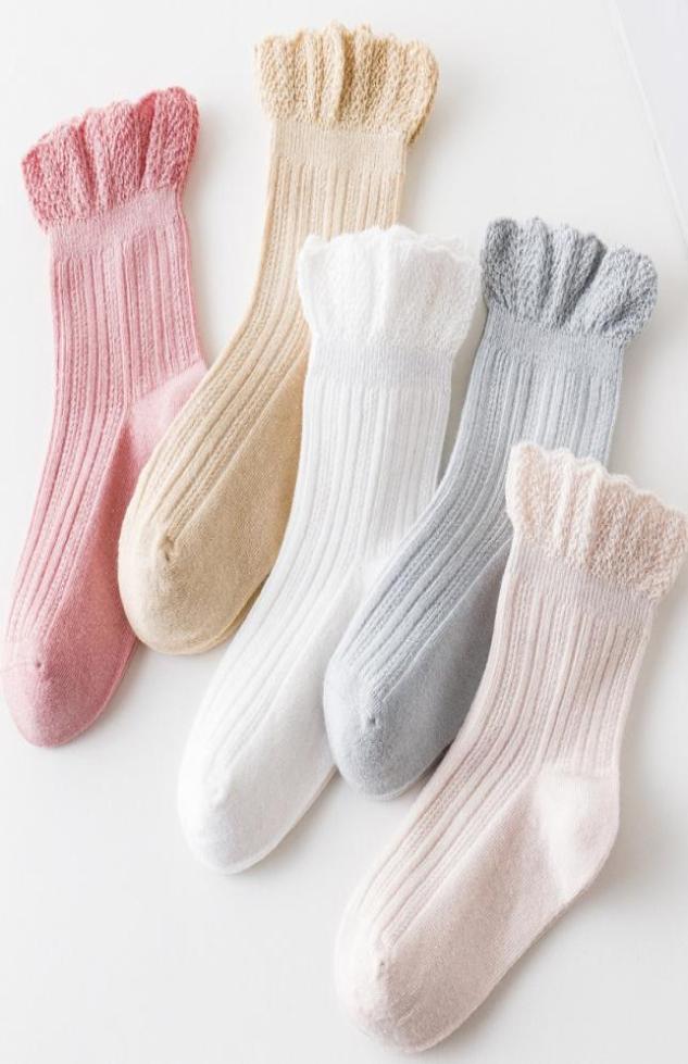 

Kids Ruffle socks 2021 spring new children cotton lace sock girls short sock kids falbala princess sock A58013922053, White