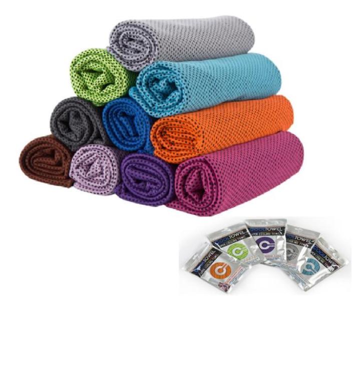 

8030cm Ice Cold Towel Double layers Instant Magic Cooling Towels Summer Sunstroke Sports Fitness GYM Excersice Quicky Dry Towels 3244796