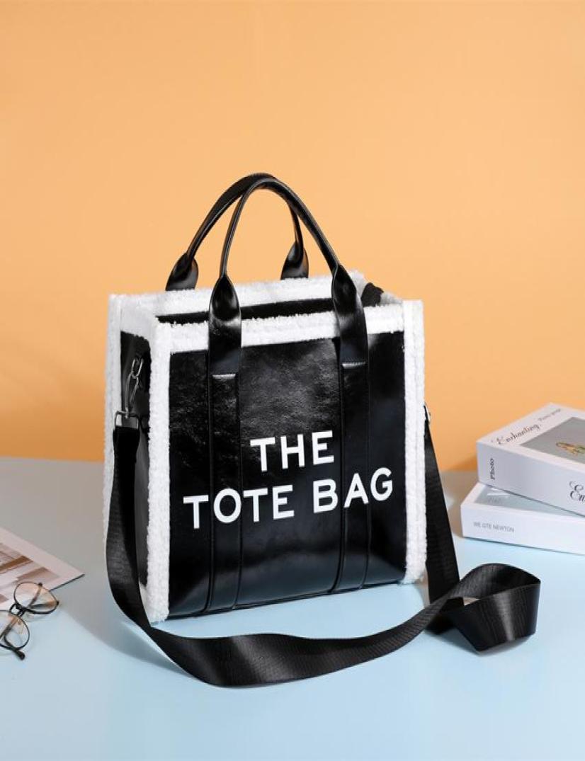 

Teddy Tote Bear Bags The Tote Bag Mini Faux Fur Fabric Handbag Adjustable Removable Crossbody Strap Polyester Interior Zip Pocket 1052525, Black